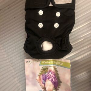 Black Washable Dog Diaper
